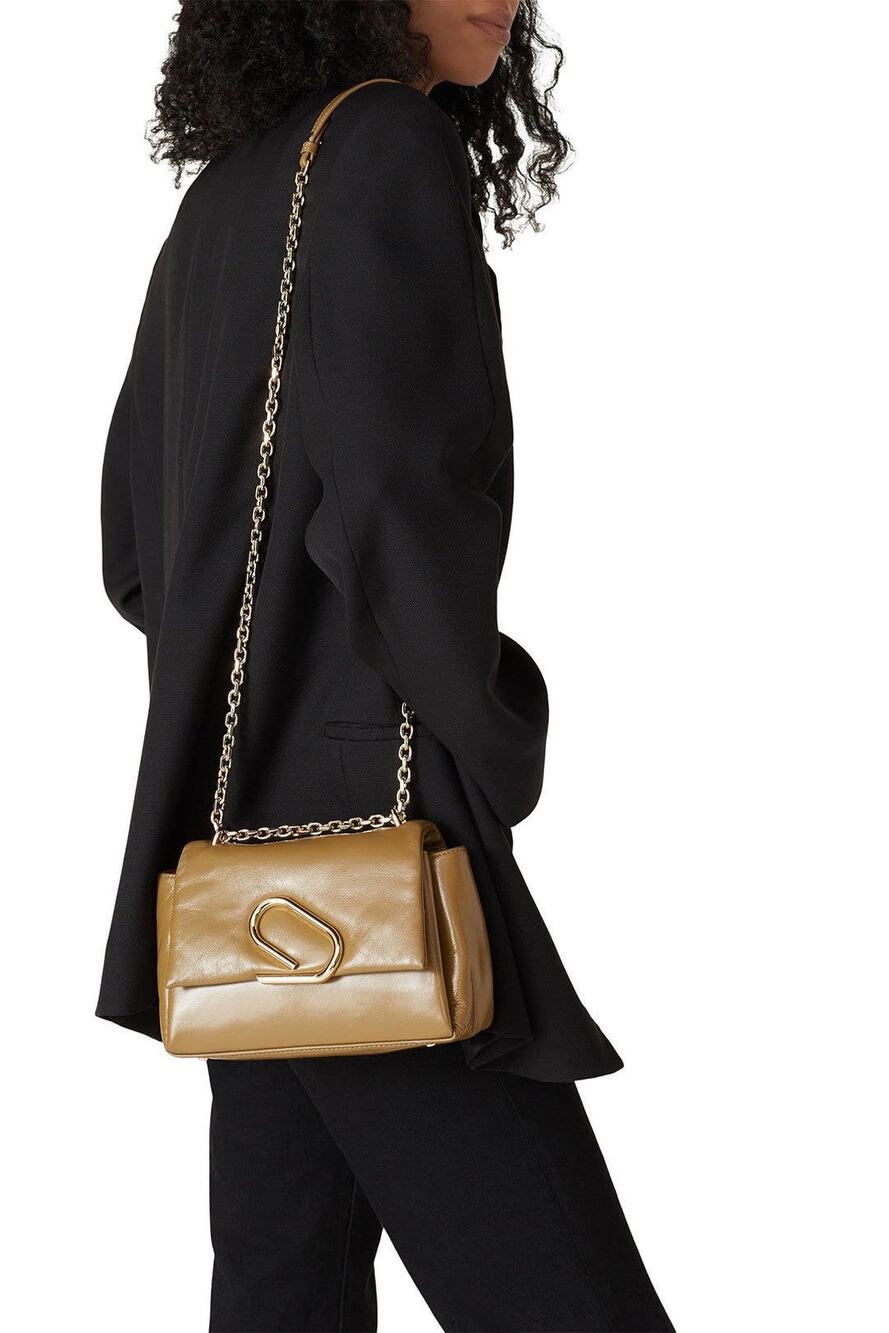 3.1 Phillip Lim Olive Alix Soft Leather Paperclip Chain Crossbody Bag